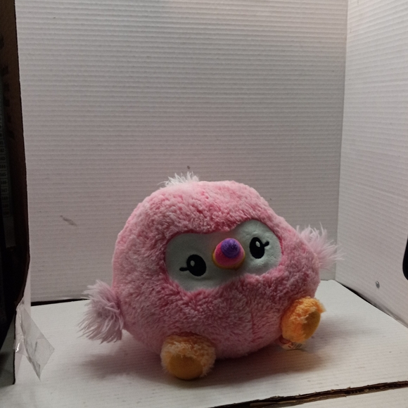 Fiesta Aggretsuko Cutie Beans Gumballs Claire Pink Flamingo Soft Plush Toy Cute - Picture 8 of 8